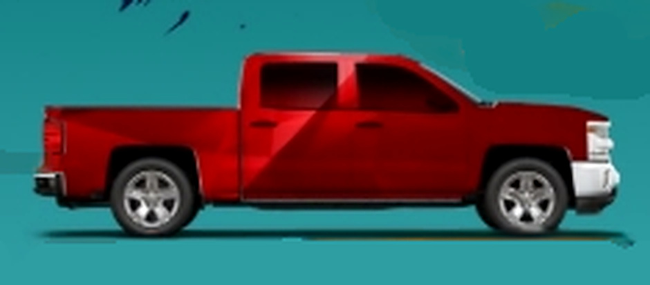 Long bed pickup showing full wrap coverage without roof and bumper