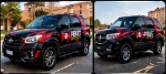 Two wrapped commercial pickups featured in Daniela's review